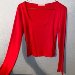 Red crop top